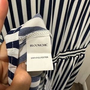 BloomChic Plus size 2XL Striped V Neck Dress us18